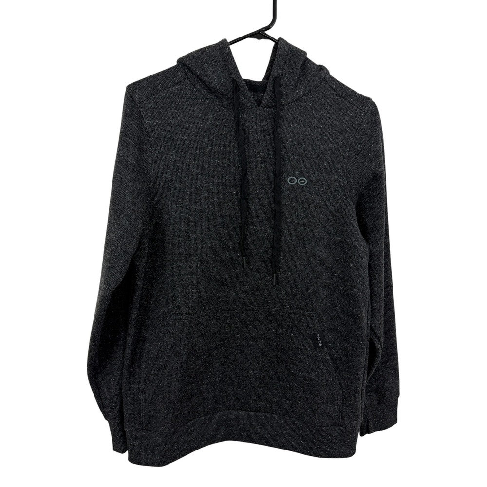 OOFOS Hoodie Mens Small Medium Charcoal Black Heathered Pullover Sweatshirt